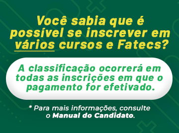 Vestibular Fatec 2º semestre de 2026